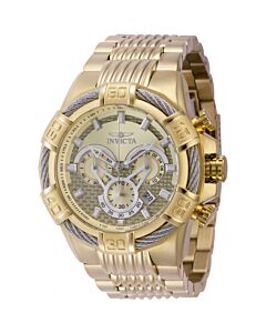 Men's Bolt Chronograph Stainless Steel Gold Dial Watch