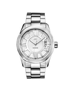 Men's Bond Stainless Steel Silver, Concentric Circle Pattern Dial