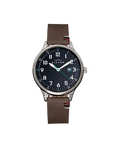 Men's Boost Leather Black Dial Watch