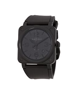 Men's BR 03 Phantom Rubber Black Dial Watch