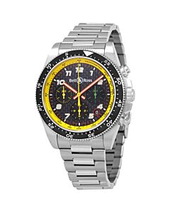 Men's BR V3-94 R.S.19 Chronograph Stainless Steel Black and Yellow Dial Watch