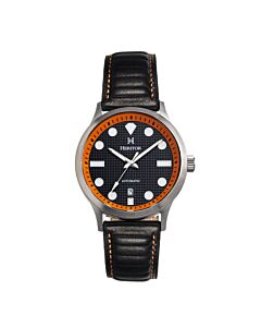Mens-Bradford-Genuine-Leather-Black-Dial-Watch