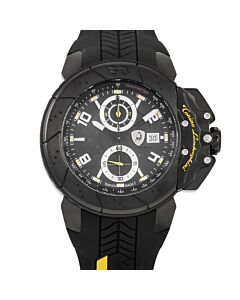 Men's Brake 8 Chronograph Rubber Black Dial Watch