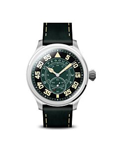 Men's Bravoure Automatic Leather Green Dial Watch