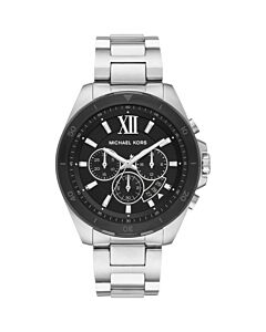 Men's Brecken Chronograph Stainless Steel Black Dial Watch