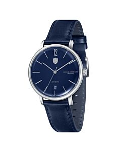 Men's Breuer Leather Blue Dial Watch