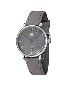 Men's Breuer Leather Grey Dial Watch