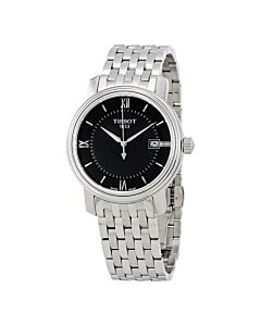 Men's Bridgeport Stainless Steel Black Dial Watch