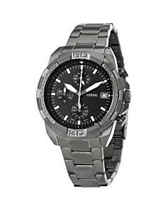 Men's Bronson Chronograph Stainless Steel Black Dial Watch