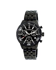 Men's GrandGraph Chronograph Stainless Steel Black Dial Watch