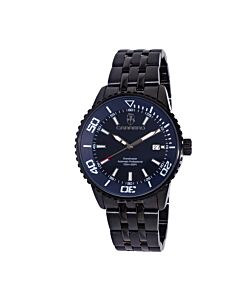 Men's GrandMaster Stainless Steel Blue Dial Watch