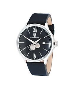 Men's C1S1780-Bkj1 Genuine Leather Black Dial Watch
