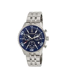 Men's GrandGraph Chronograph Stainless Steel Blue Dial Watch