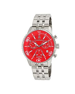 Men's GrandGraph Chronograph Stainless Steel Red Dial Watch