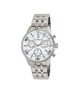 Men's Chronograph Stainless Steel White Dial Watch