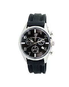 Men's Prime Chronograph Silicone Black Dial Watch