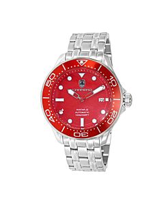 Men's Avatar Stainless Steel Red Dial Watch