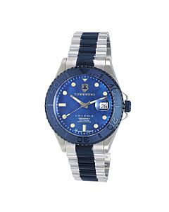 Men's C2Bu266 Stainless Steel Blue Dial Watch