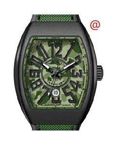 Men's Camouflage Leather Green Dial Watch