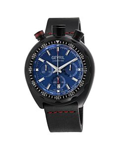 Men's Canal Street Chrono Chronograph Leather Blue Dial Watch