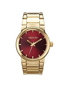 Men's Cannon Stainless Steel Oxblood Sunray Dial Watch