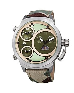 Men's Canvas Green (Triple Time) Dial Watch
