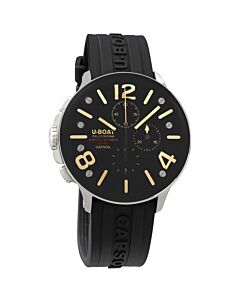 Men's Capsoil Chronograph Rubber Black Dial Watch