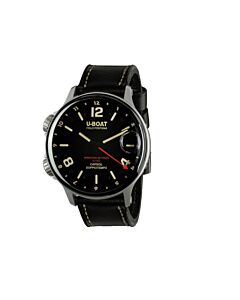 Men's Capsoil Leather Black Dial Watch