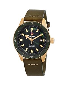 Men's Captain Cook Leather Green Dial Watch