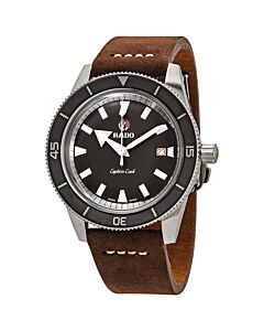 Men's Captain Cook Leather Grey Dial Watch