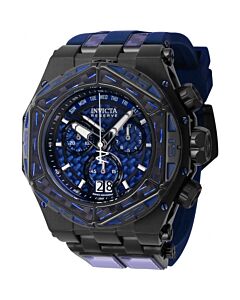 Men's Carbon Hawk Chronograph Glass Fiber and Silicone and Stainless Steel Blue Dial Watch