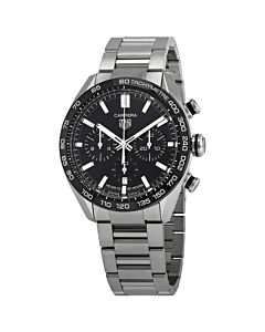 Men's Carrera Chronograph Stainless Steel 1 Black Dial Watch