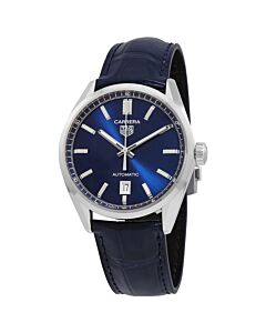 Men's Carrera Leather (Alligator) Blue Dial Watch