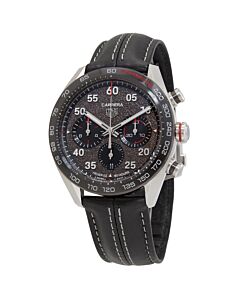 Men's Carrera Porsche Chronograph Leather Grey Dial Watch
