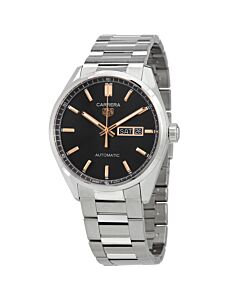 Men's Carrera Stainless Steel Black Dial Watch