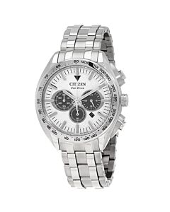 Men's Carson Chronograph Stainless Steel Silver-Tone Dial Watch
