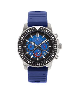 Men's Caspian Chronograph Rubber Blue Dial Watch