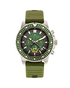 Men's Caspian Chronograph Rubber Green Dial Watch