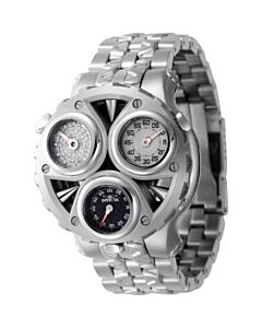 Men's Cerberus Stainless Steel Silver and White and Blue Dial Watch