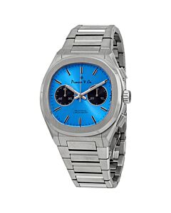 Men's Chairman II Chronograph Stainless Steel Blue Sun Ray Dial Watch