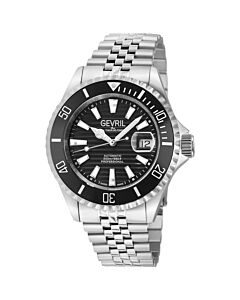 Men's Chambers Stainless Steel Black Dial Watch