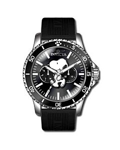 Men's Character Collection Silicone Black Dial Watch