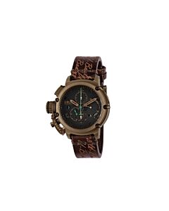 Men's Chimera Chronograph Leather Black Dial Watch