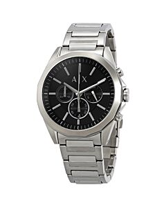 Men's Chronograph Stainless Steel Black Dial Watch
