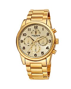 Men's Chronograph Stainless Steel Gold Tone Dial