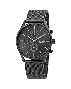 Men's Chronograph Stainless Steel Mesh Grey Dial Watch
