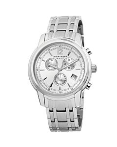 Men's Chronograph Stainless Steel Silver-Tone Dial Stainless Steel