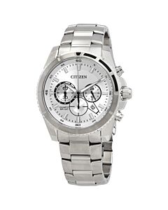 Men's Chronograph Stainless Steel Silver Dial Watch