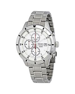Men's Chronograph Stainless Steel Silver Dial