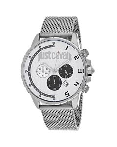 Men's Chronograph Stainless Steel White Dial Watch